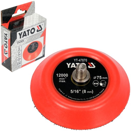 YATO LEŠTIACA TANIEČKA 75MM DISK SO VELCRO, 5/16''