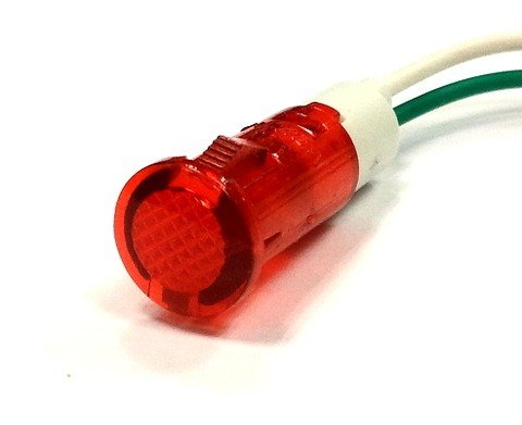 Lampa / indikátor, červená x11, LED 6V