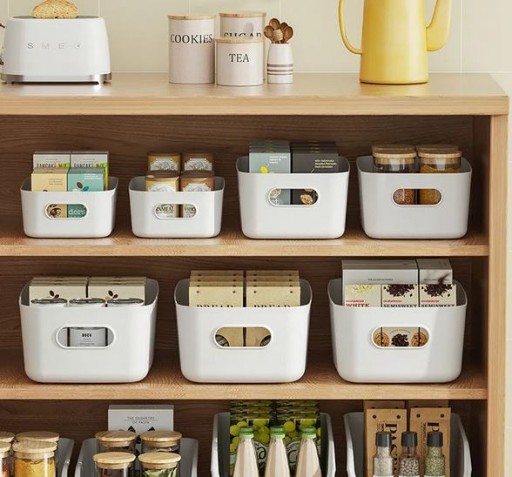 NÁDOBNÝ KOŠÍK JOY organizér na korenie 23x15,5x10 BIELY