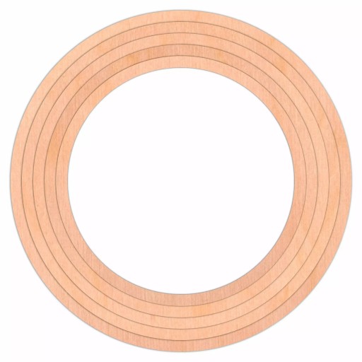 DREVENÉ KRÚŽKY sada 5 ks MACRAME ZÁKLAD 22-30cm