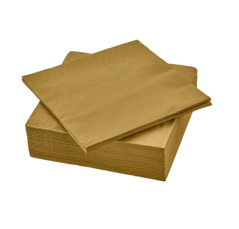 ZLATÉ VEČEROVÉ obrúsky 33X33cm (20) ČERVENÉ PLAST