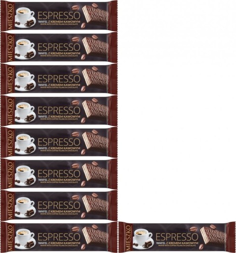 Mieszko Espresso vafle s kávovou smotanou 34 g x10
