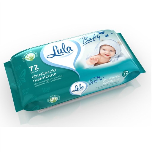 LULA Vlhčené obrúsky s ALOE 72 ks.