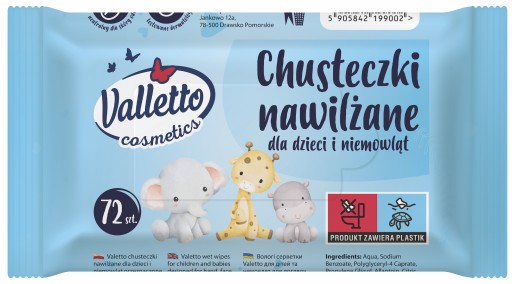Vlhčené obrúsky pre deti a bábätká 1 x 72 ks POLSKÝ VÝROBOK