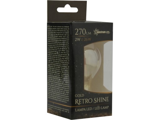 Dekoratívna LED žiarovka E27 Retro Edison 2W COG GOLD