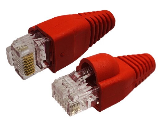 Zástrčka RJ45 s krytom, kategória farieb 6, netienená, AWG 26-24, 5 kusov