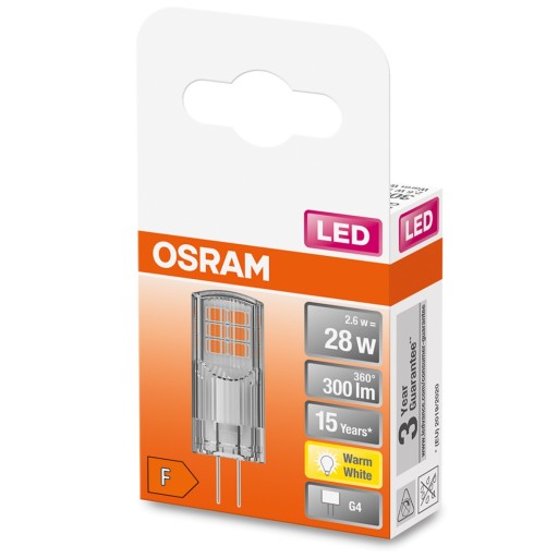 LED žiarovka G4 CAPSULE 2,6W = 30W 2700K OSRAM