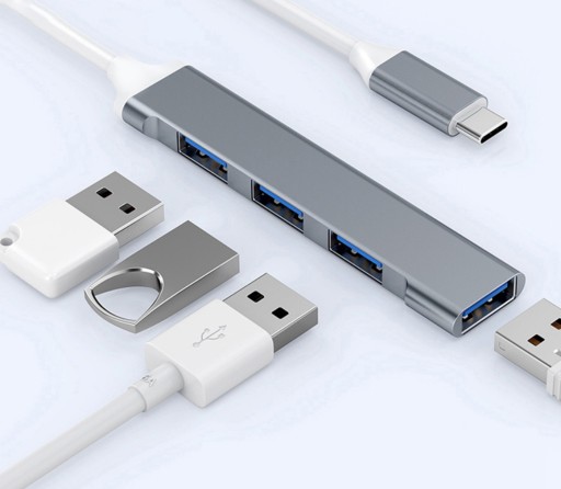 USB HUB TYP C 3.0 PORTOVÝ ROZDELOVACÍ ADAPTÉR 4xUSB