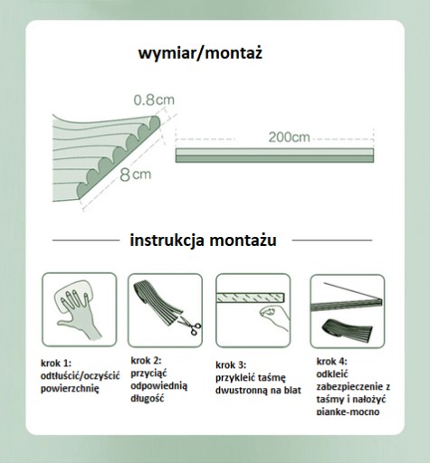 Široká páska chrániaca hrany, rohy, 2m, svetlohnedá, zlatohnedá