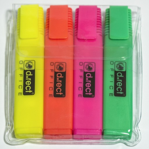 Zvýrazňovač D.RECT 1127 4 FARBY SET