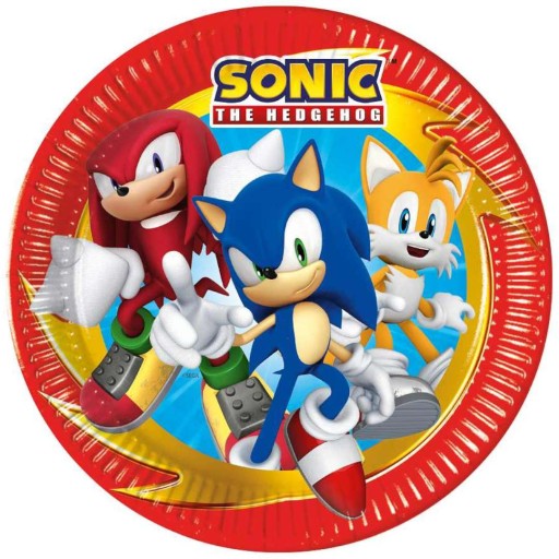 SONIC papierové TANIERE novej generácie licencia 23 cm 8 ks