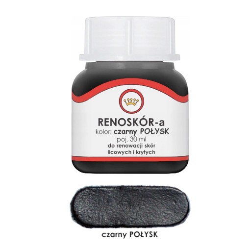 RENOSKÓR FARBA NA KOŽU LESK ČIERNY LESK 30ML