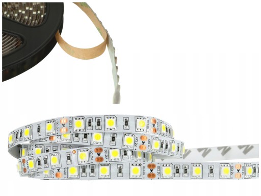 LED pás 14,4W/1m 12V 1M 100CM VÝKONNÝ SMD 5050 Pre osvetlenie nábytku 3 farby