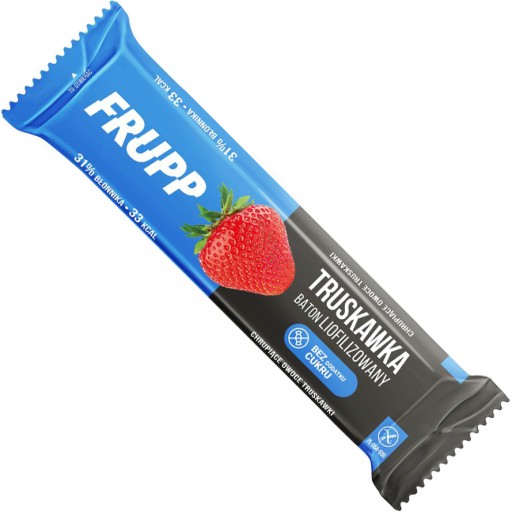 FRUPP lyofilizovaná jahodová tyčinka, Bezlepková, Bez cukru, Zdravá desiata