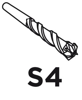 Vrták do betónu SDS Plus, 12 x 450 mm, S4 quatro