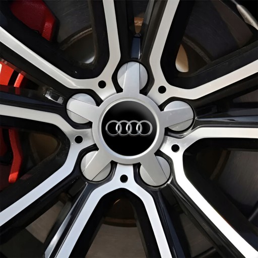 4 Emblémy Krytky ráfikov Kryty kolies Kolesá AUDI TOP SET 60mm
