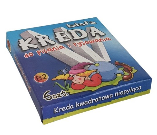 BIELE KRIEDA NA PÍSANIE Štvorcových 6 KS.