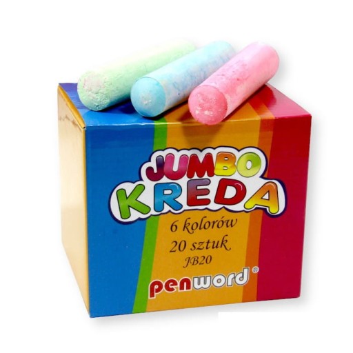 CESTNÁ CHALK, HRUBÉ JUMBO, 20 kusov JB20 V KARTÓNOVOM BALENÍ
