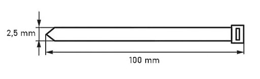 Sťahovacia páska Sťahovacia páska Sťahovacia páska 2,5x100mm Priehľadná 100 kusov
