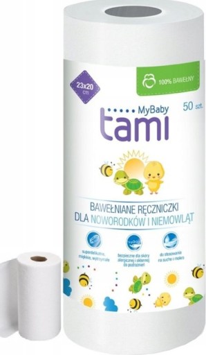 TAMI BAVLNENÉ UTERÁKY PRE NOVORODENCOV ROLEČKA 50 ks
