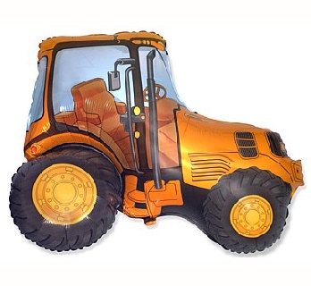 Fóliový balón TRAKTOR, oranžový, 60 cm