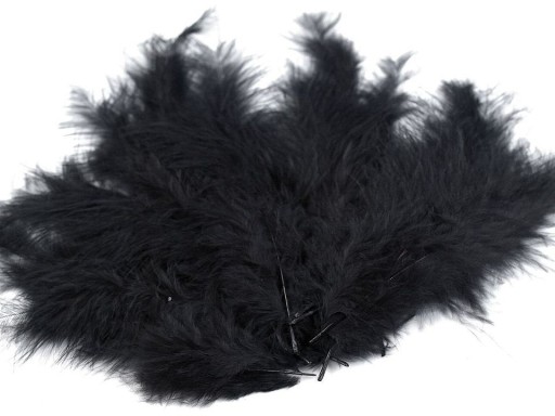 Ozdobné pštrosie perá, 9-16 cm, čierne