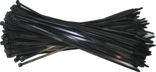 Sťahovacie pásky, čierne, 135x2,5mm, 100 ks