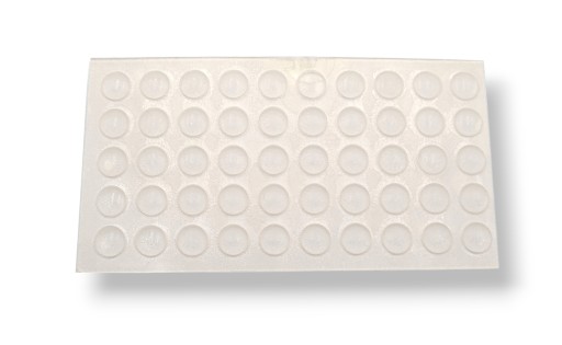 50x Silikónová zarážka dverí 8x2,2 mm, samolepiaca