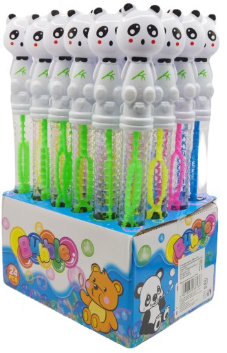 VEĽKÉ MYDLOVÉ BUBLINY MEDVEĎ PANDA MEČ FARBY 26cm