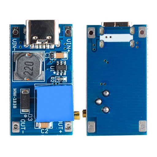 MT3608 stupňový prevodník 3V-24V 4V-28V 2A USB-C