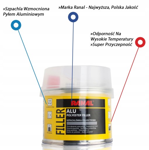 Tmel s hliníkovým prachom 250g RANAL