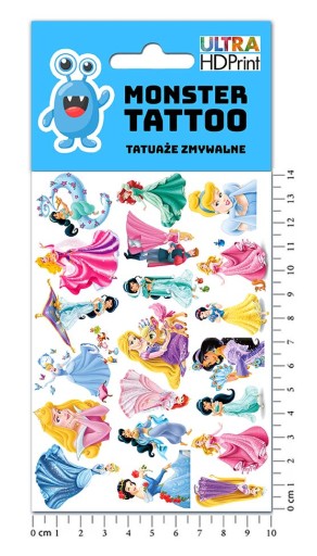 UMÝVAJÚCE DOČASNÉ TETOVANIE PRE DETI PRINCEZNÉ ORIGINÁLNE DIZAJNY
