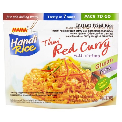 Červená kari vyprážaná ryža s krevetami 80g MAMA
