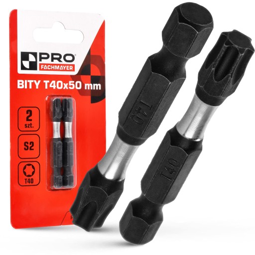 Nárazový bit TX40 Nárazový bit 50mm | Nárazový bit pre skrutkovač 2 ks.