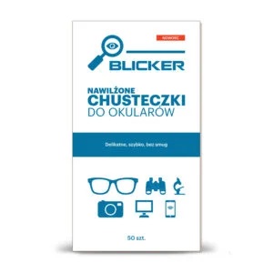 BLICKER Vlhčené obrúsky na okuliare, 50 ks na čistenie optiky