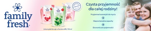 2x FAMILY FRESH Krémové malinové MYDLO NA RUKY Ľahké hydratačné 750ml NÁPLŇ