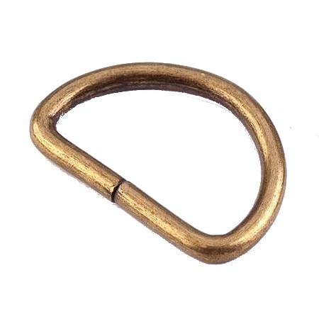 KOVOVÝ POLIČNÝ PRSTEŇ 20 mm STARÝ ZLATÝ