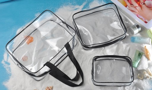 Kozmetická taštička 3 ks Travel Organizer Transparent