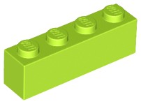 LEGO 3010 BRICK 1x4 limetka NOVINKA (20g) 12 ks.
