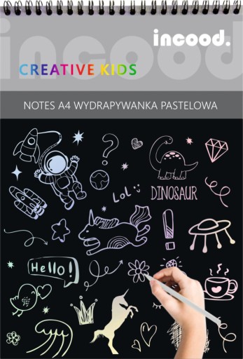 PASTEL Scratch Book A4 MAGICKÝ ZÁPISNÍK INCOOD