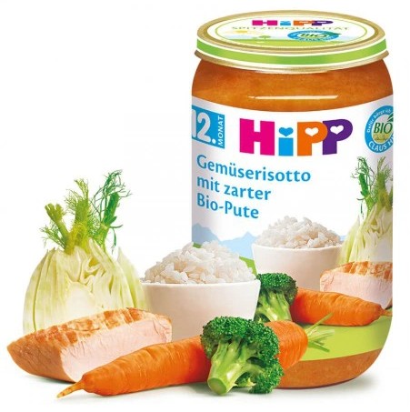 Hipp Bio rizoto večera so zeleninou a morčacou 12m 250g