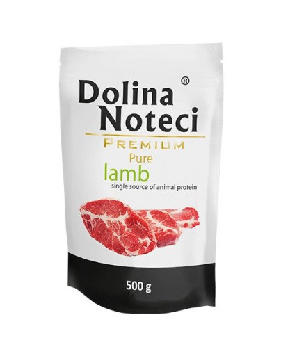 DOLINA NOTECI Čisté vlhké krmivo pre psov Jahňacie mäso 500g pre alergikov