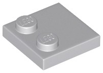 3 x doštička LEGO 33909, upravená 2 x 2 s cvočkami na hrane