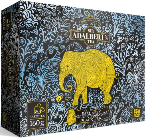 ADALBERT'S Cejlónsky ČIERNY ČAJ EARL GREY PREMIUM 80 Vrecúšok