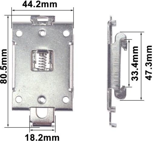 Držiak na DIN lištu TS35 pre relé SSR