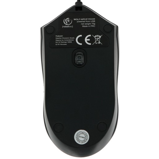 Rebeltec USB optická myš 1,8 m Wolf