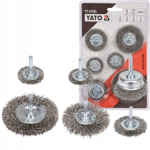 YATO SADA DRÔTENÝCH KEFIEK INOX S DRÔTEKOU 6KS DRÔTENÝCH KEF