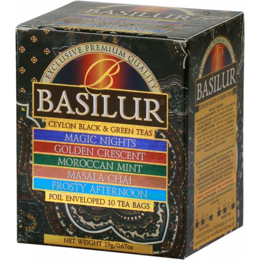 Čajová súprava 5 FLAVORS MIX Ceylon EXPRESS Basilur DARČEK - 10 ks.