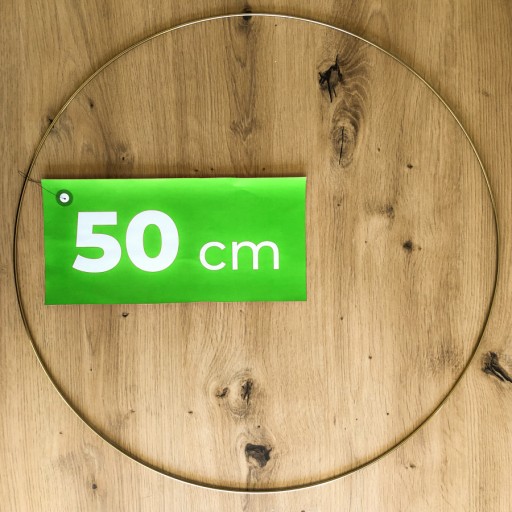 kovový prsteň ZLATÝ LESK kruh lapač snov 50cm