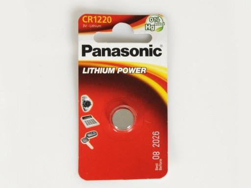 1x Panasonic CR1220 1220 3V lítiová batéria blister 1ks.